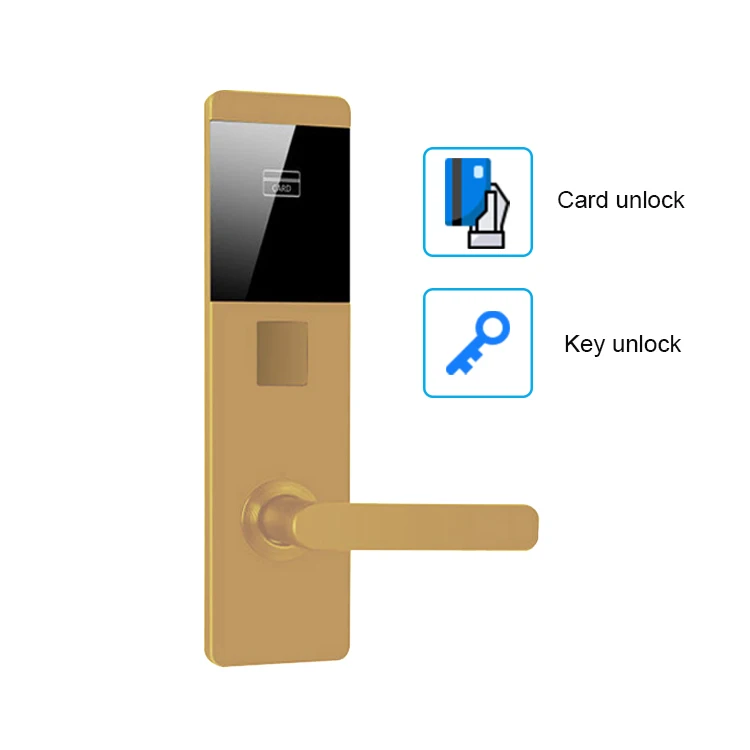 High Security Smart Door Handle IC Card Hotel Door Lock with Management Software System
High Security Smart Door Handle IC Card Hotel Door Lock with Management Software System