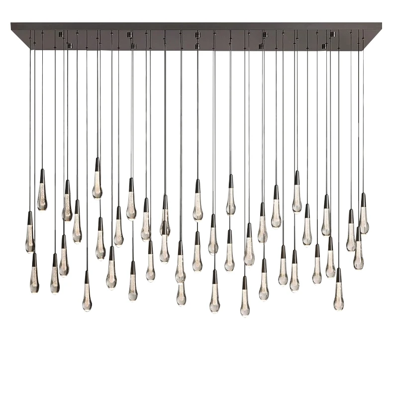 Long Dining Table Bar Decoration with This Crystal Water-drop Chandelier Bronze/Black Light Fixture Luxury for Stairwell Decor
Long Dining Table Bar Decoration with This Crystal Water-drop Chandelier Bronze/Black Light Fixture Luxury for Stairwell Decor