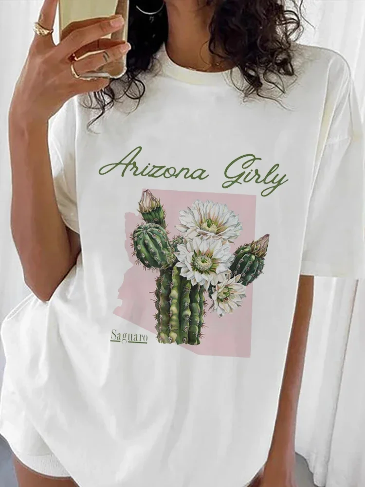 Arizona Harajuku Versatile Trendy Short Sleeved Women's T-Shirt Fashion Clothing Women's Cute Print Summer Pattern T-Shirt.
Arizona Harajuku Versatile Trendy Short Sleeved Women's T-Shirt Fashion Clothing Women's Cute Print Summer Pattern T-Shirt.