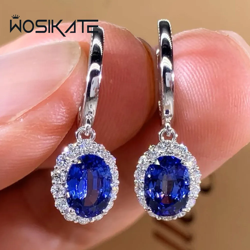 WOSIKATE Luxury Sapphire Drop Earrings For Women Simple 925 Sterling Silver Ruby Earrings Fashion Jewellery Wholesale
WOSIKATE Luxury Sapphire Drop Earrings For Women Simple 925 Sterling Silver Ruby Earrings Fashion Jewellery Wholesale