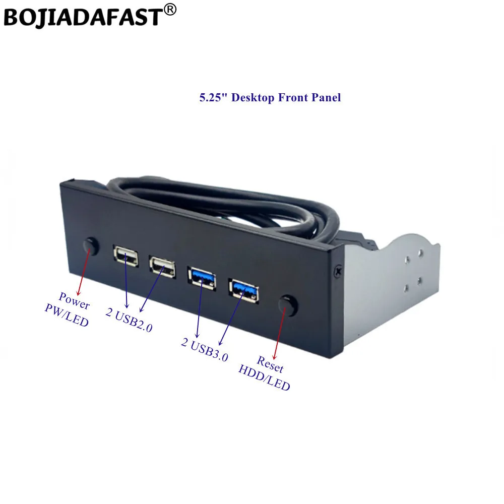 Передняя панель настольного компьютера 5,25 дюйма с 2 разъемами USB 3.0 + двойным разъемом USB 2.0 Кнопка сброса питания для корпуса компьютера ПК в наличии
Передняя панель настольного компьютера 5,25 дюйма с 2 разъемами USB 3.0 + двойным разъемом USB 2.0 Кнопка сброса питания для корпуса компьютера ПК в наличии