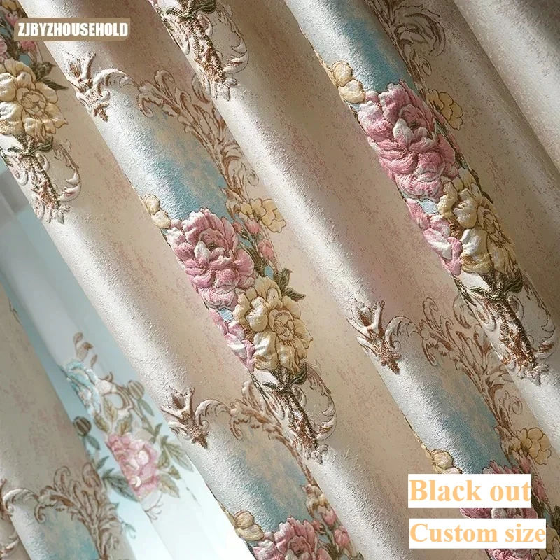 Blackout Luxury Custom Size Curtains for Bedroom Villa Window Curtain for Living Room Embroidered Gauze Curtains European Decor
Blackout Luxury Custom Size Curtains for Bedroom Villa Window Curtain for Living Room Embroidered Gauze Curtains European Decor