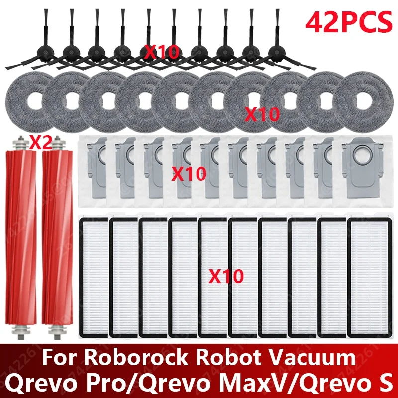 For Roborock Qrevo S, Qrevo Pro, Qrevo MaxV, Qrevo Plus Vacuum Parts Main Roller Side Brush Filter Mop Pad Cloth Dust Bag
For Roborock Qrevo S, Qrevo Pro, Qrevo MaxV, Qrevo Plus Vacuum Parts Main Roller Side Brush Filter Mop Pad Cloth Dust Bag