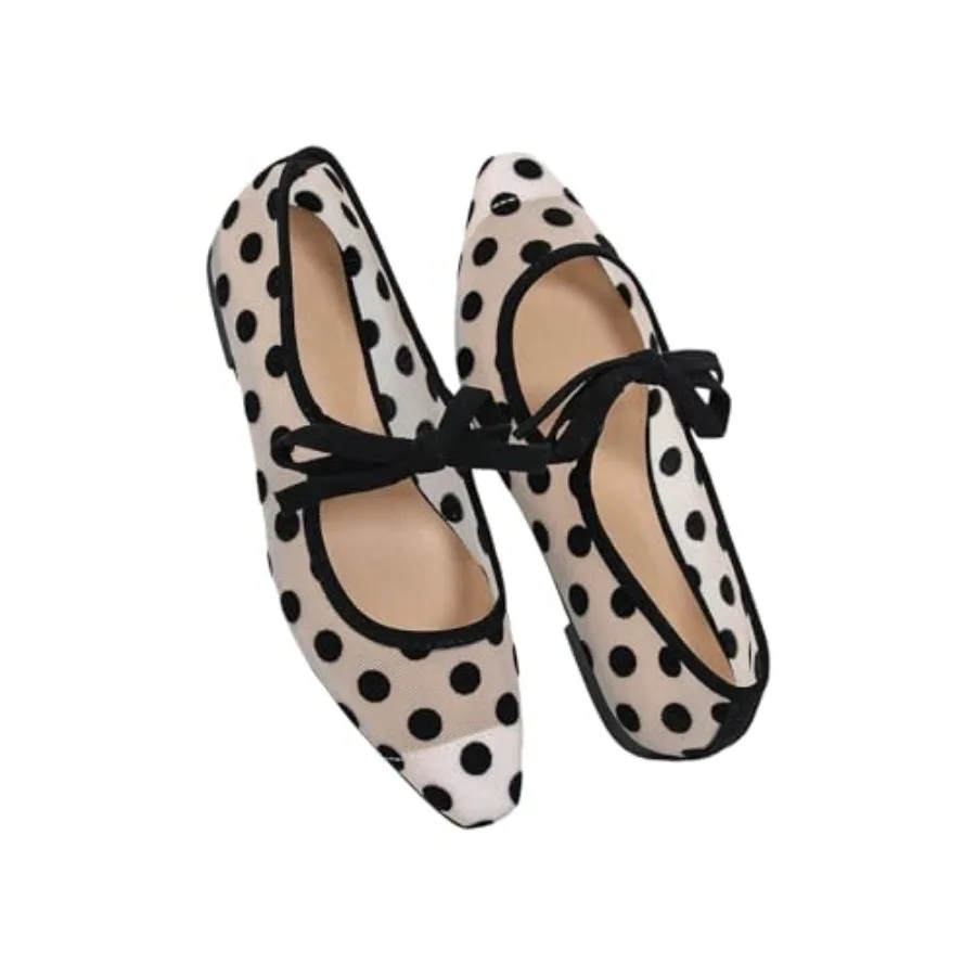 BEAUDRM Women's Polka Dots Mesh Ballet Flats Bowknot Pointed Toe Ballerina Flats Closed Toe Comfortable Casual Work Shoes
BEAUDRM Women's Polka Dots Mesh Ballet Flats Bowknot Pointed Toe Ballerina Flats Closed Toe Comfortable Casual Work Shoes