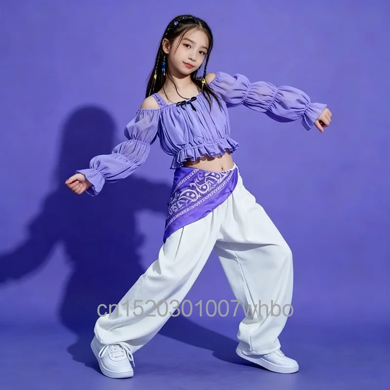 Teenager Hip-hop Dance Street Dance Outfit White Crop Top Jazz Dance Set Stage Dance Performance Fashion Show Trendy Clothing
Teenager Hip-hop Dance Street Dance Outfit White Crop Top Jazz Dance Set Stage Dance Performance Fashion Show Trendy Clothing