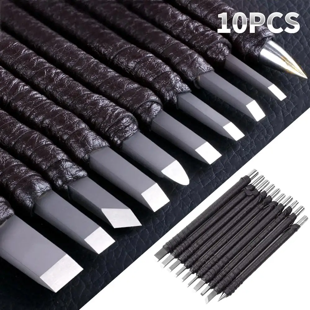 10pcs Tungsten Steel Carving Chisel Set Professional Engraving Tools for Stone/Wood/Metal Durable Stone Seal Cutting Blades Kit
10pcs Tungsten Steel Carving Chisel Set Professional Engraving Tools for Stone/Wood/Metal Durable Stone Seal Cutting Blades Kit