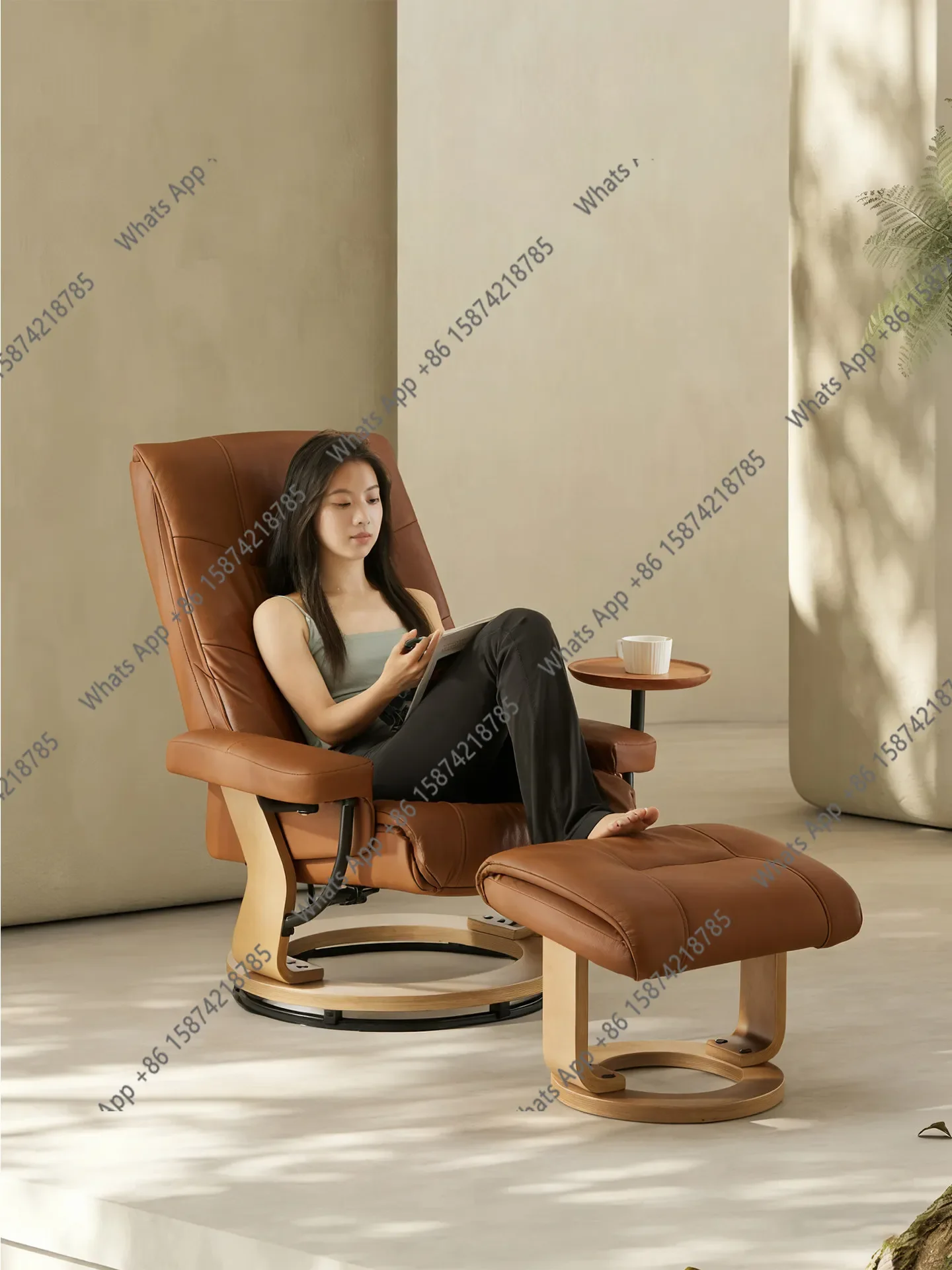 62 First Layer Cowhide Norwegian Chair Living Room Single Sofa Lazy Recliner Leather Retro Balcony Leisure Chair
62 First Layer Cowhide Norwegian Chair Living Room Single Sofa Lazy Recliner Leather Retro Balcony Leisure Chair