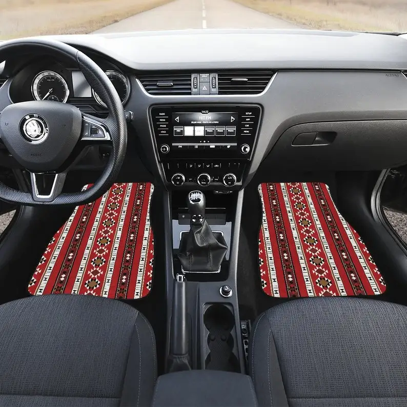 Red Ethnic Aztec Boho Chic Bohemian Pattern Car Floor Mats Set, Front and Back Floor Mats for Car, Car Accessories
Red Ethnic Aztec Boho Chic Bohemian Pattern Car Floor Mats Set, Front and Back Floor Mats for Car, Car Accessories