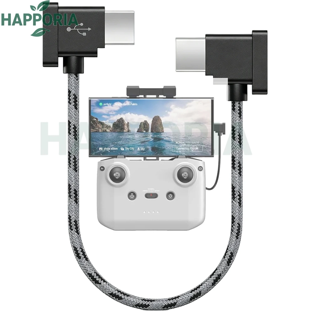 HAPPORIA Type C to Type C Remote Control Data Cable for DJI Mini 2 3 Pro Air 2S Mavic Air 2 Pocket 2 OTG Phone Tablet Connector
HAPPORIA Type C to Type C Remote Control Data Cable for DJI Mini 2 3 Pro Air 2S Mavic Air 2 Pocket 2 OTG Phone Tablet Connector