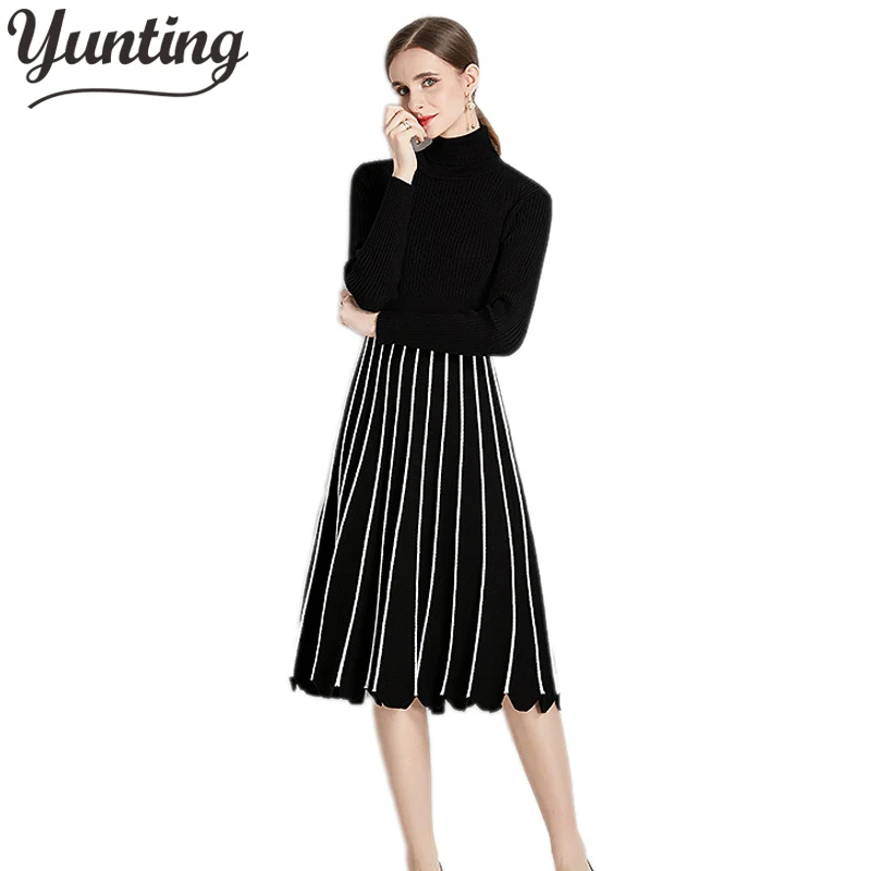 Autumn Winter Vintage Knitted Dress Women Casual Long Sleeve A-Line Ladies Elegant Fashion Party Vestido
Autumn Winter Vintage Knitted Dress Women Casual Long Sleeve A-Line Ladies Elegant Fashion Party Vestido