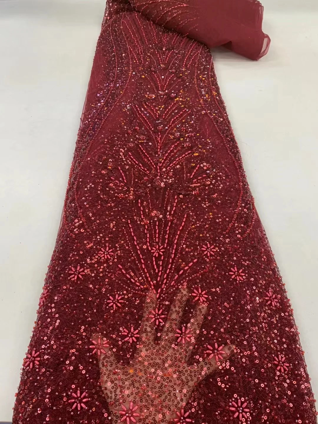 High Quality Fashion African Sequins Tulle Embroidered Lace Fabric Beaded Sequins Lace Fabric for Nigerian Wedding Dress ZX6002
High Quality Fashion African Sequins Tulle Embroidered Lace Fabric Beaded Sequins Lace Fabric for Nigerian Wedding Dress ZX6002