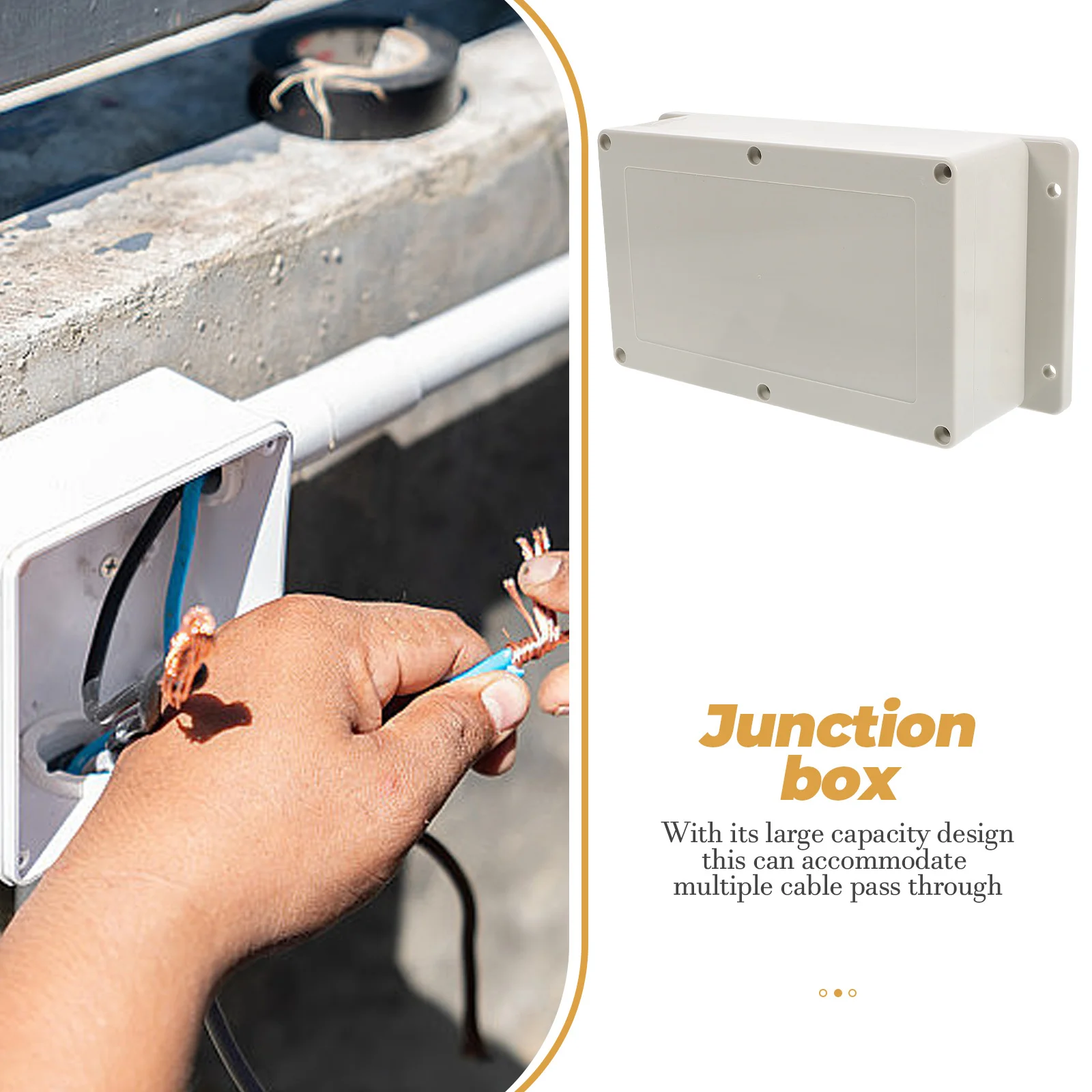 Weatherproof Junction Outdoor Electrical Plastic For Cable Waterproof Connection Box Wall Mount Durable Large
Weatherproof Junction Outdoor Electrical Plastic For Cable Waterproof Connection Box Wall Mount Durable Large