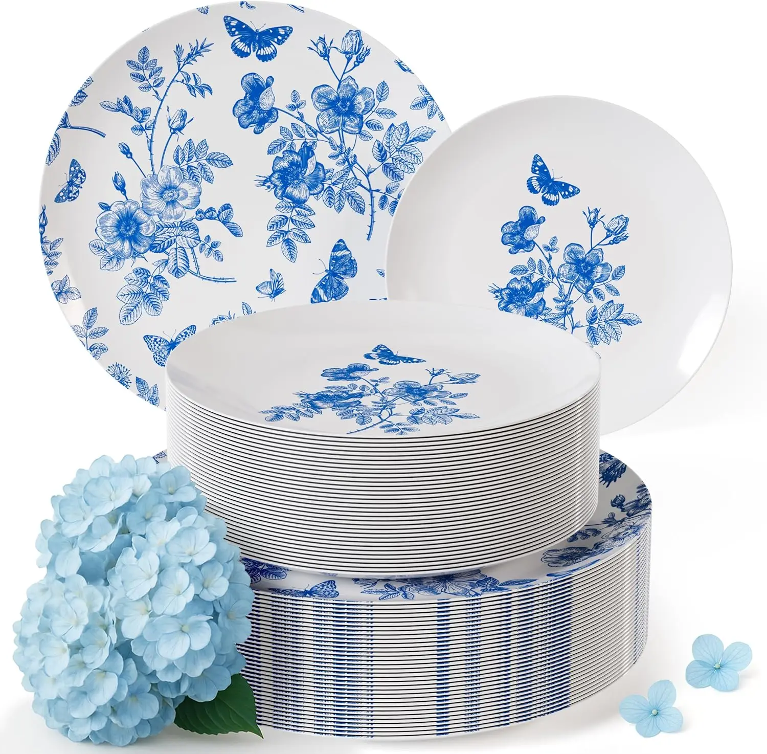 Набор одноразовых пластиковых тарелок с синим цветочным принтом — 80 шт. (40x8 и 40x10) для свадеб, вечеринок и мероприятий
Набор одноразовых пластиковых тарелок с синим цветочным принтом — 80 шт. (40x8 и 40x10) для свадеб, вечеринок и мероприятий