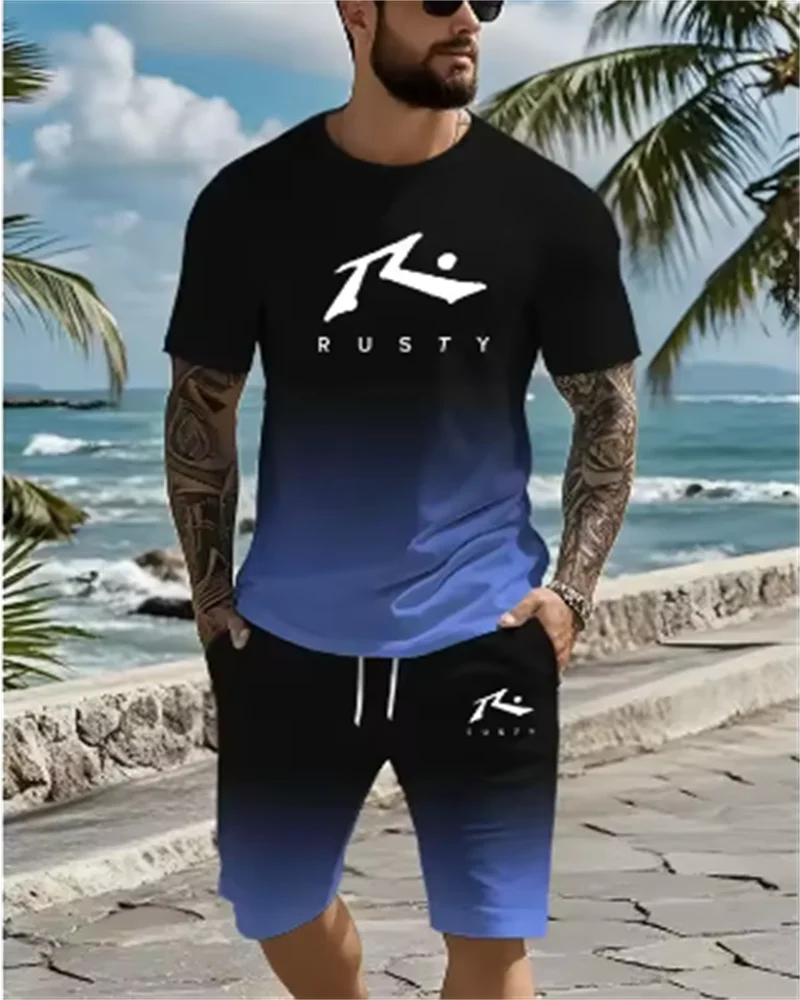 2025 Summer Casual Men's suit 3D Print T-shirt Shorts Two-piece Set Comfortable Quick-drying suit
2025 Summer Casual Men's suit 3D Print T-shirt Shorts Two-piece Set Comfortable Quick-drying suit