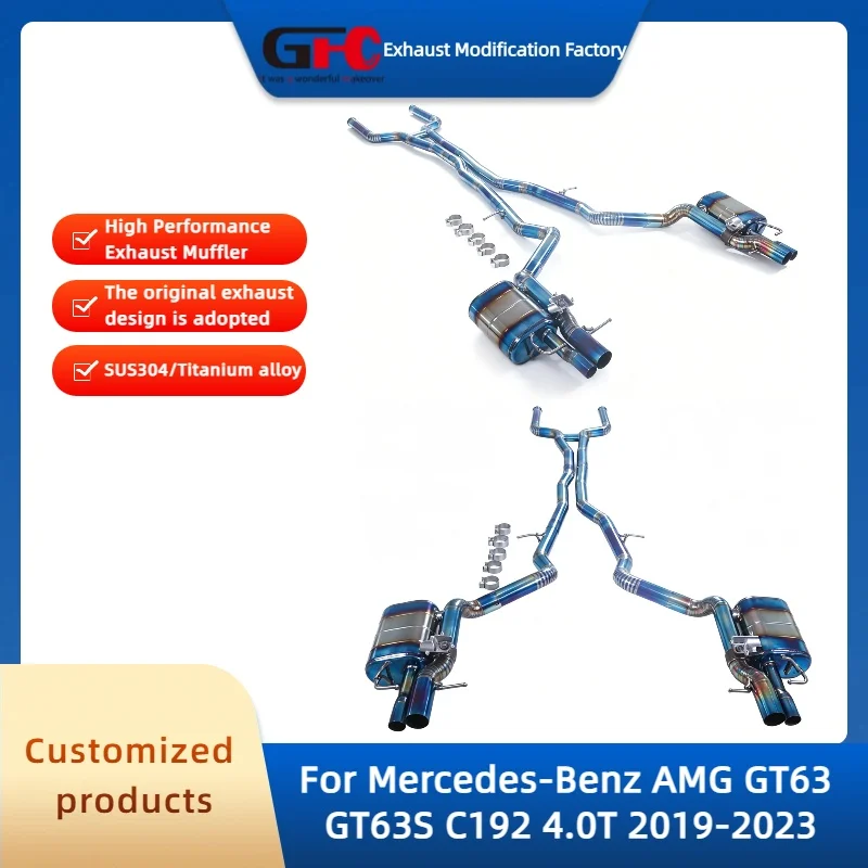 Catback Valvetronic Muffler for Mercedes-Benz AMG GT63 GT63S C192 4.0T 2019-2023 High-Performance SUS304 Valve Exhaust Pipe
Catback Valvetronic Muffler for Mercedes-Benz AMG GT63 GT63S C192 4.0T 2019-2023 High-Performance SUS304 Valve Exhaust Pipe