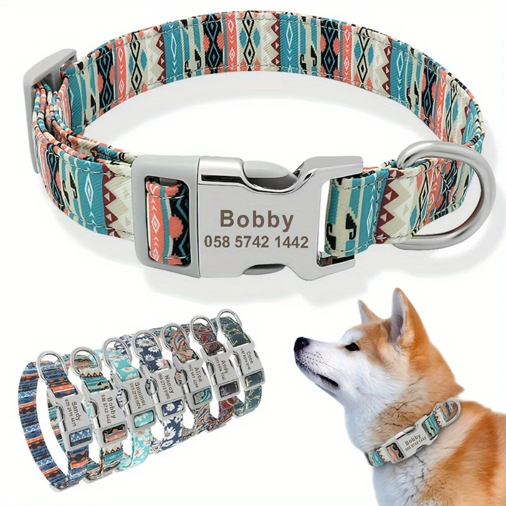 Customizable Dog Colalr with Name Tag Personalized Dog Collar Durable Polyester for Medium & Large Dogs
Customizable Dog Colalr with Name Tag Personalized Dog Collar Durable Polyester for Medium & Large Dogs