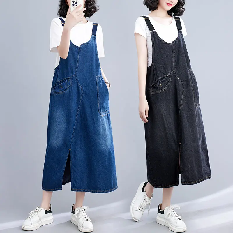 Korean Version Split Denim Strap Dress For Women Spring And Summer 2023 New Loose Slim Fashionable Overalls Jeans Dress Z430
Korean Version Split Denim Strap Dress For Women Spring And Summer 2023 New Loose Slim Fashionable Overalls Jeans Dress Z430