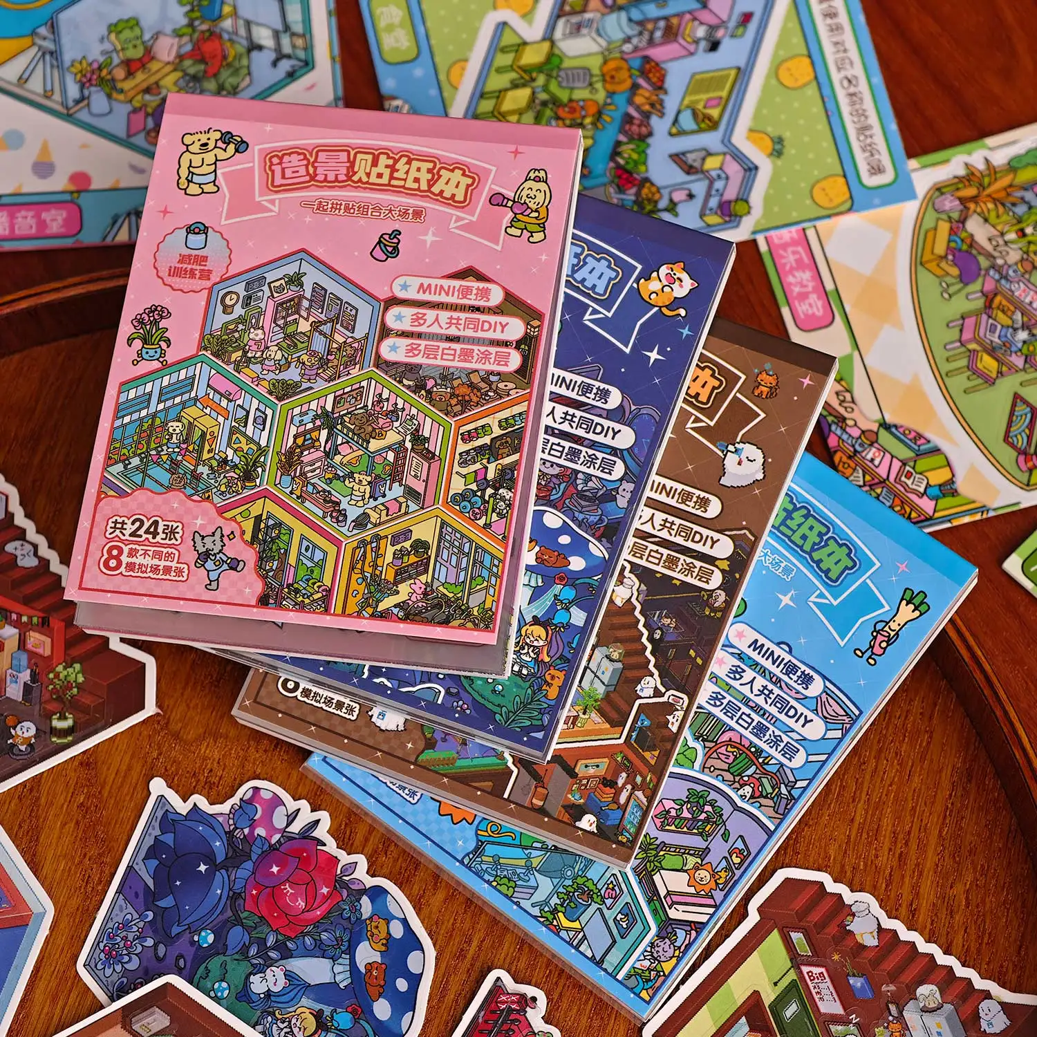 24pcs/bag Mini Life Series Scenery Sticker Book DIY Puzzle Collage/Pastime/Entertainment Stickers
24pcs/bag Mini Life Series Scenery Sticker Book DIY Puzzle Collage/Pastime/Entertainment Stickers