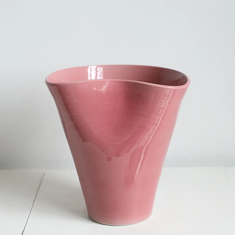 Ceramic Vase Pink Tote Vases Large Mouth Phalaenopsis Flower Pot Artistic Home Decor Living Room Entrance Decoration المزهريات
Ceramic Vase Pink Tote Vases Large Mouth Phalaenopsis Flower Pot Artistic Home Decor Living Room Entrance Decoration المزهريات