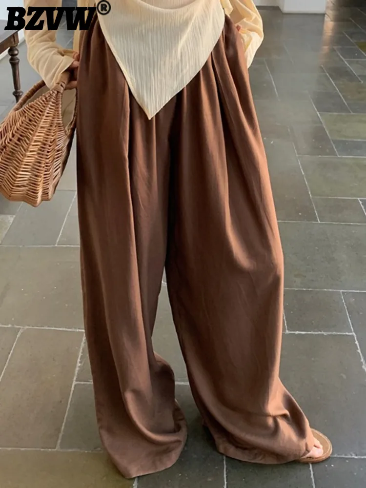 BZVW Casual Wide Leg Pants For Women Elastic High Waist Solid Color Floor Length Trousers Versatile 2024 Summer New 25A114
BZVW Casual Wide Leg Pants For Women Elastic High Waist Solid Color Floor Length Trousers Versatile 2024 Summer New 25A114