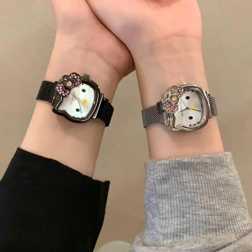 Anime Hello Kitty Diamond Watch Kt Cat Kawaii Pink Ladies Gold Sliver Metal Jewelry Cartoon Magnetic Watch Birthday Gifts
Anime Hello Kitty Diamond Watch Kt Cat Kawaii Pink Ladies Gold Sliver Metal Jewelry Cartoon Magnetic Watch Birthday Gifts