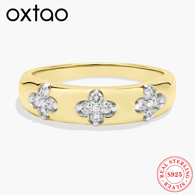OXTAO Certified Engagement Ring Real 925 Sterling Silver Moissanite Four Leaf Clover Flower Wedding Band Ring Jewelry for Women
OXTAO Certified Engagement Ring Real 925 Sterling Silver Moissanite Four Leaf Clover Flower Wedding Band Ring Jewelry for Women
