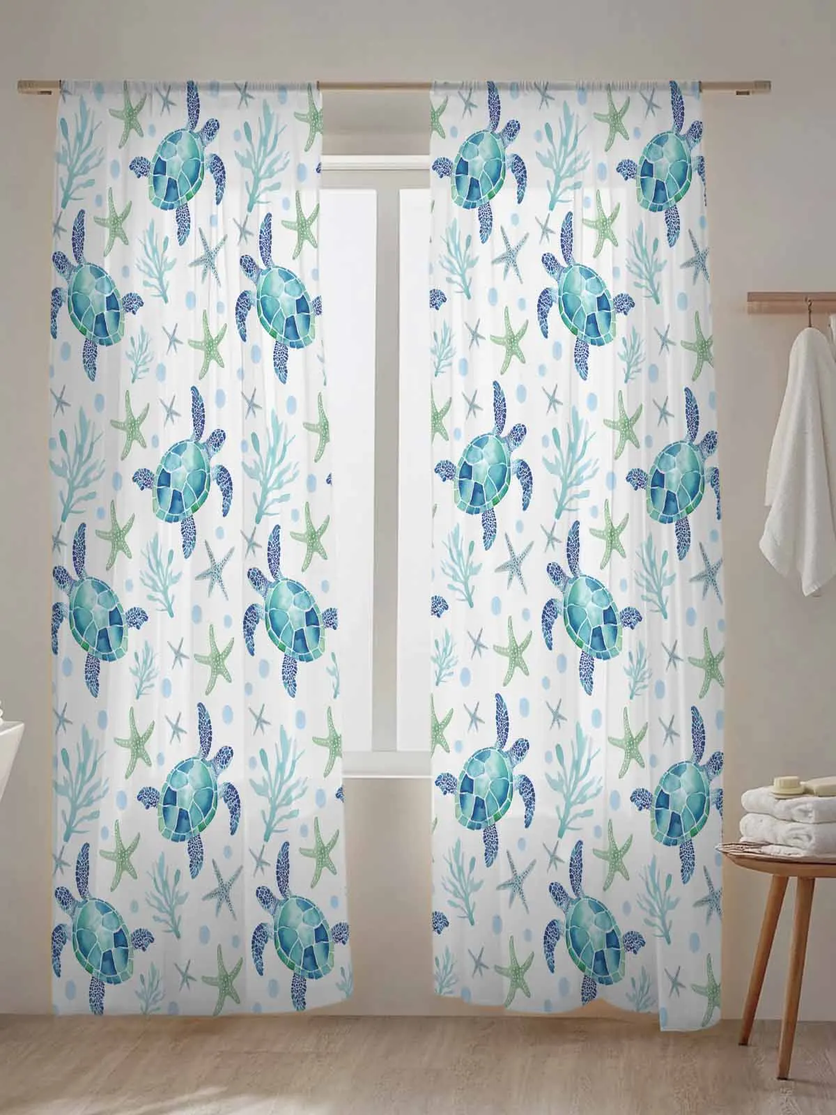 Ocean Coral Watercolor Starfish Tulle Drapes for Living Room Bedroom Sheer Window Curtains Kitchen Balcony Voile Curtains
Ocean Coral Watercolor Starfish Tulle Drapes for Living Room Bedroom Sheer Window Curtains Kitchen Balcony Voile Curtains