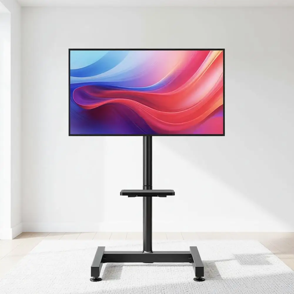 TV Stand with Mount for 13-50 inch Screens, Height Adjustable, Portable Stand with Shelf, Holds up to 77lbs, VESA 200x200mm
TV Stand with Mount for 13-50 inch Screens, Height Adjustable, Portable Stand with Shelf, Holds up to 77lbs, VESA 200x200mm