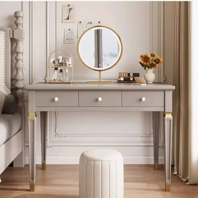 Salon Nordic Modern Dressing Table Luxury Queen Bedroom Vanity Table Room Women Elegant Salon Schminktisch Trendy Furniture
Salon Nordic Modern Dressing Table Luxury Queen Bedroom Vanity Table Room Women Elegant Salon Schminktisch Trendy Furniture