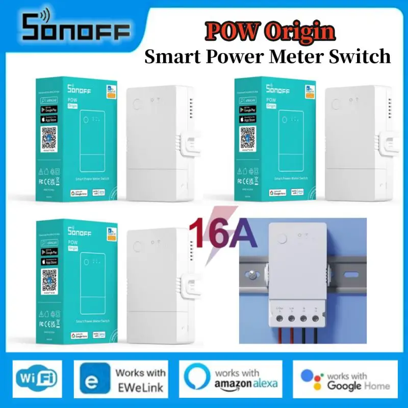 Переключатель SONOFF POW Origin 16 А, Wi-Fi, с защитой от перегрузки, автоматизация умного дома через EweLink Alexa Google
Переключатель SONOFF POW Origin 16 А, Wi-Fi, с защитой от перегрузки, автоматизация умного дома через EweLink Alexa Google