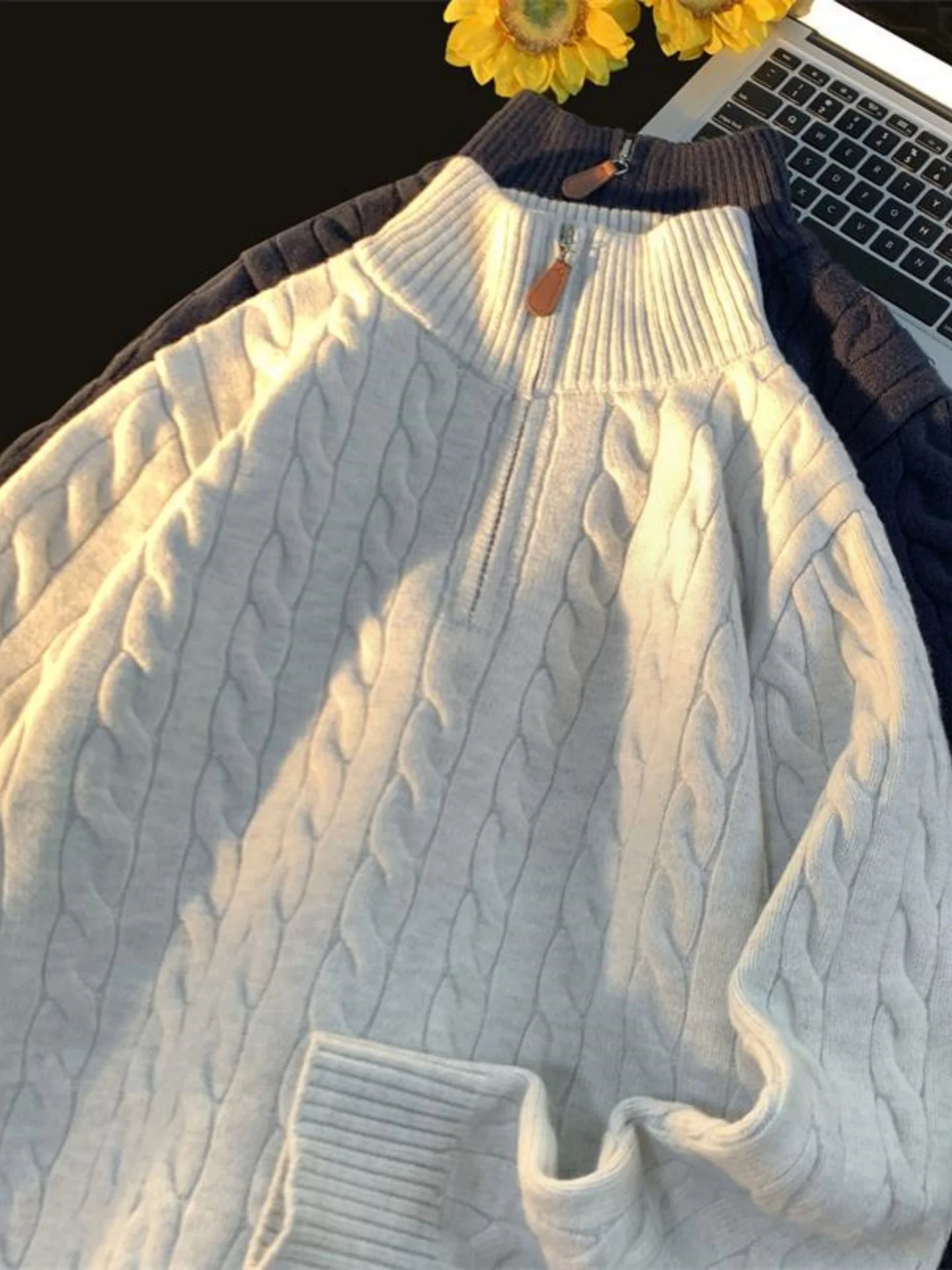 Men's Knitted f Zipper Collar Jaet Autumn Vintage American Sle Twist Pattern Sweater Soft Polyester Fiber Long Sve
Men's Knitted f Zipper Collar Jaet Autumn Vintage American Sle Twist Pattern Sweater Soft Polyester Fiber Long Sve