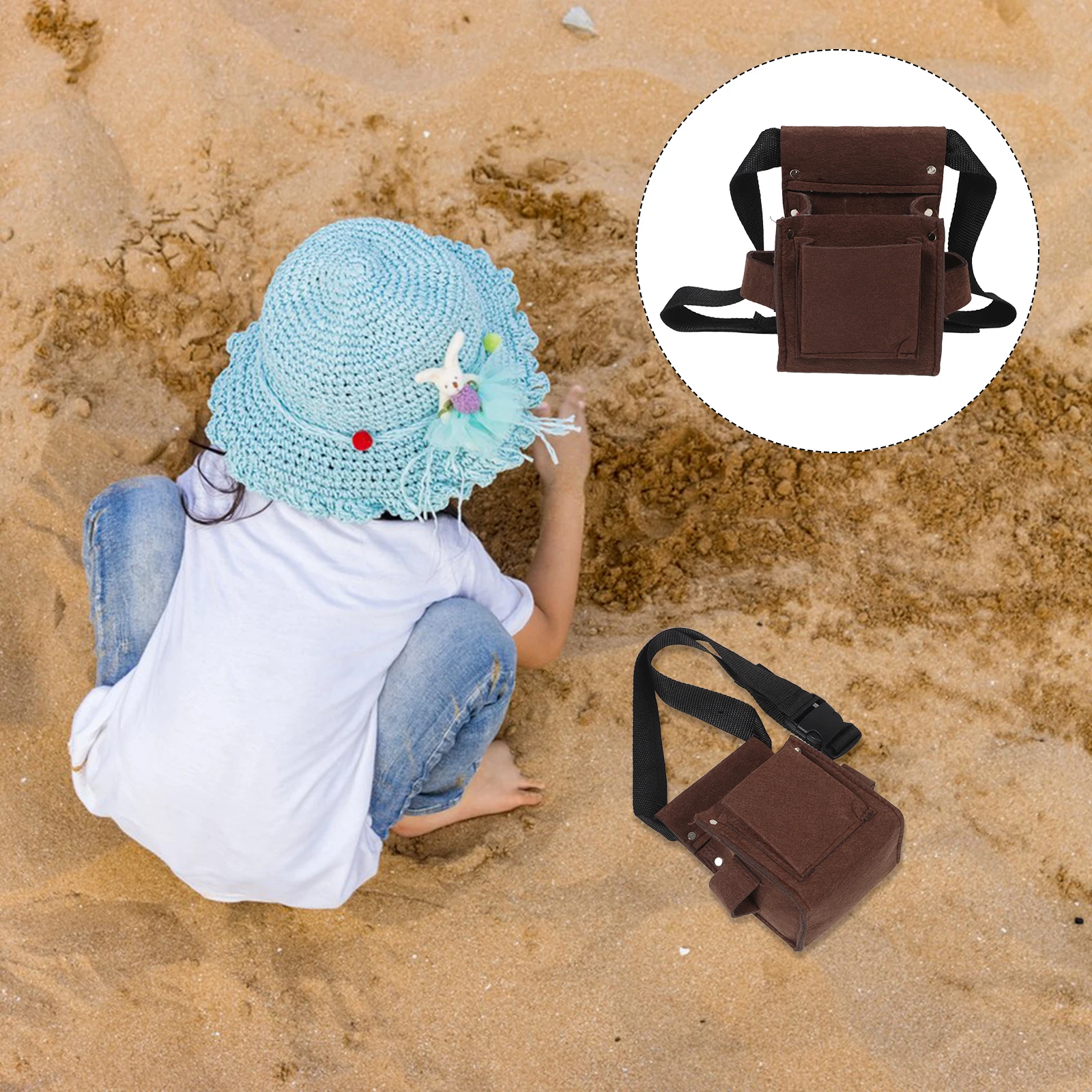 Childrens Gardening Tools Set Brown Tool Bag Dual Layer Organization Adjustable Waist Belt for Kids Outdoor Activities Garden
Childrens Gardening Tools Set Brown Tool Bag Dual Layer Organization Adjustable Waist Belt for Kids Outdoor Activities Garden