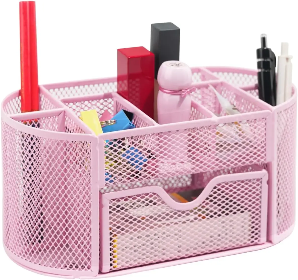 Desktop Organizer with Pencil Pen Holder, 8 Compartments & Drawer for Home Office School (Cherry Blossom Pink)
Desktop Organizer with Pencil Pen Holder, 8 Compartments & Drawer for Home Office School (Cherry Blossom Pink)