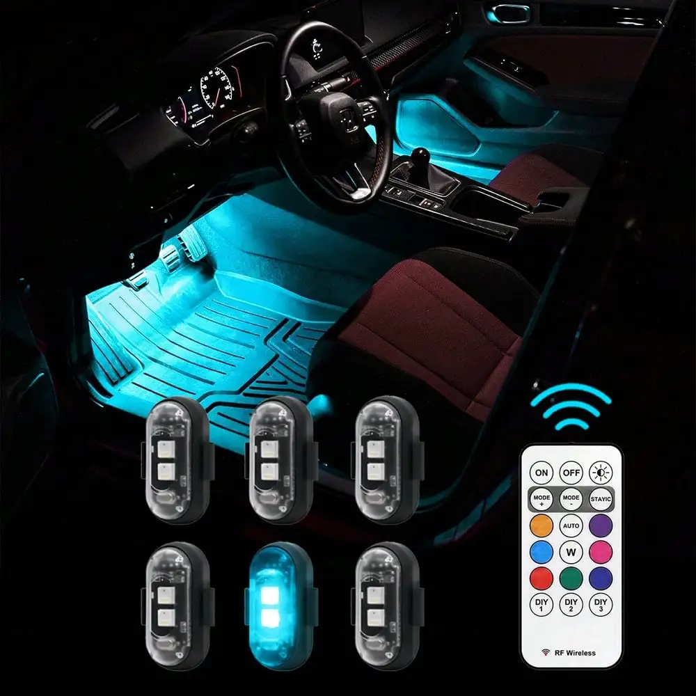 2PCS RGB LED Portable Party Light – Remote Control Wireless, 8 Colors Custom Lighting, Rechargeable Car Footwell Lights, Under Glow Kits Car Mods, Exterior & Interior Decorative Accessories, StrobeLight, Strobe Light Car Goodies Essential Product, Anti-Co
2PCS RGB LED Portable Party Light – Remote Control Wireless, 8 Colors Custom Lighting, Rechargeable Car Footwell Lights, Under Glow Kits Car Mods, Exterior & Interior Decorative Accessories, StrobeLight, Strobe Light Car Goodies Essential Product, Anti-Co