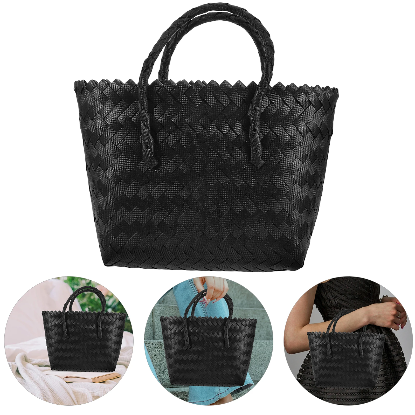 Imitation Rattan Shopping Bag H woven Tote Plastic Bamboo Woven Blue Black Picnic Basket Women Beach Purse Straw Grocery
Imitation Rattan Shopping Bag H woven Tote Plastic Bamboo Woven Blue Black Picnic Basket Women Beach Purse Straw Grocery