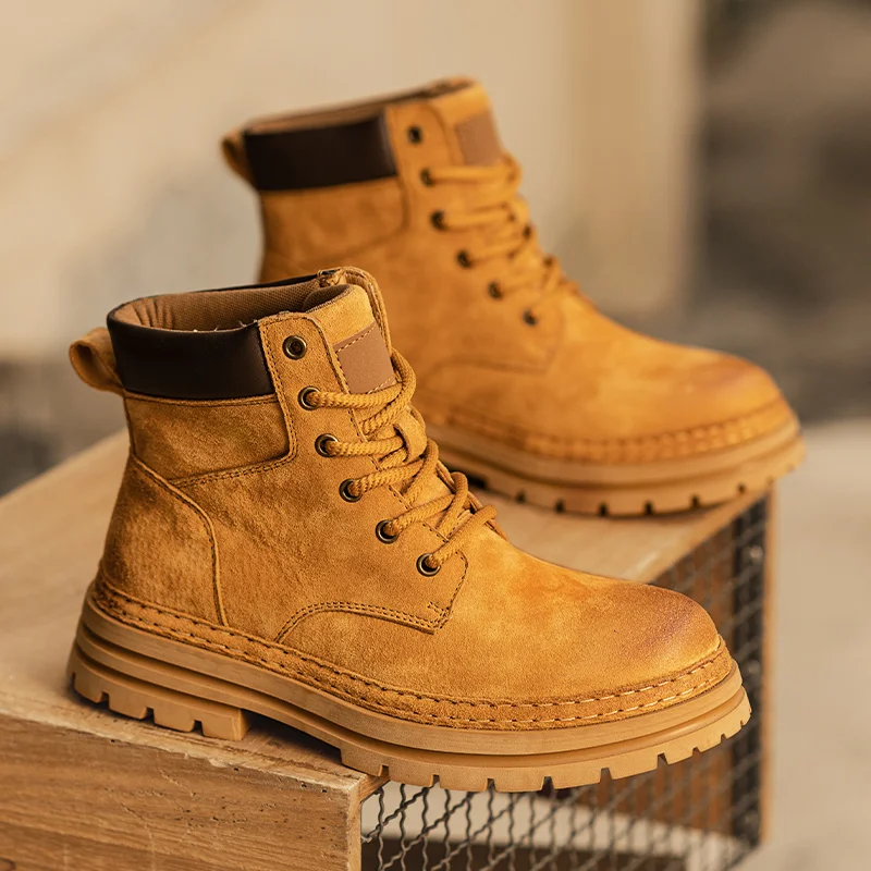 Non-Slip Comfortable Boots for Men High Top Casual Shoes Suede Leather Men Boot Retro British Style Men Motocross Boots
Non-Slip Comfortable Boots for Men High Top Casual Shoes Suede Leather Men Boot Retro British Style Men Motocross Boots