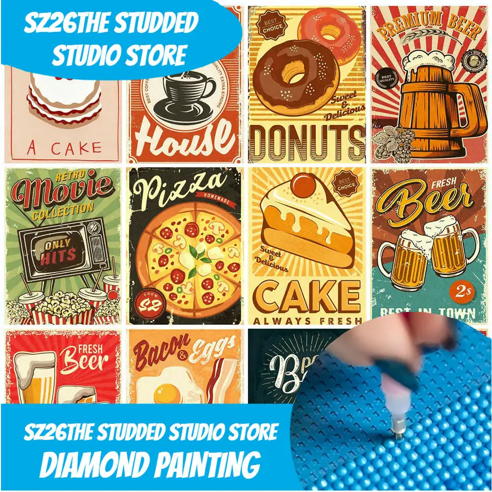 Sz26Studded 5D алмазная живопись винтажная пивная еда телевизионный постер наборы для алмазной вышивки DIY новые поступления для взрослых Craf
Sz26Studded 5D алмазная живопись винтажная пивная еда телевизионный постер наборы для алмазной вышивки DIY новые поступления для взрослых Craf