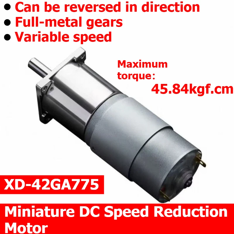 DC deceleration motor XD-42GA775 - High torque, adjustable speed, capable of forward and reverse rotation.
DC deceleration motor XD-42GA775 - High torque, adjustable speed, capable of forward and reverse rotation.