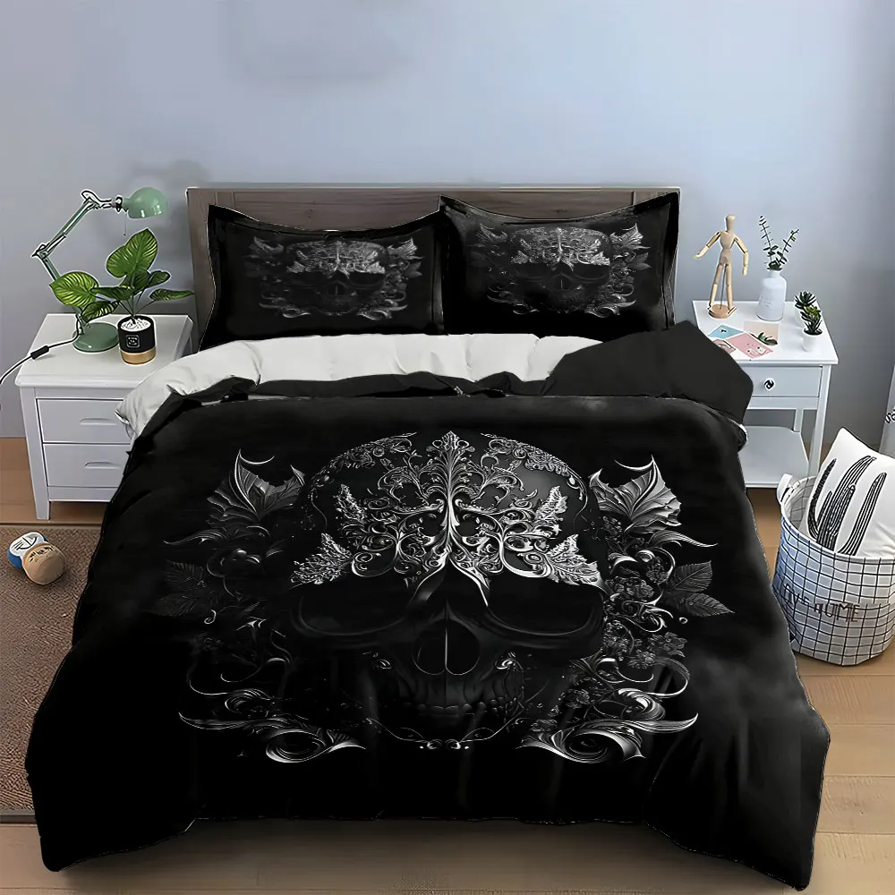 "Skull Floral Art Decor Set" Soft Comfortable Duvet Cover Bedding Set Included 1*Duvet Cover & 2*Pillowcases, gift
"Skull Floral Art Decor Set" Soft Comfortable Duvet Cover Bedding Set Included 1*Duvet Cover & 2*Pillowcases, gift