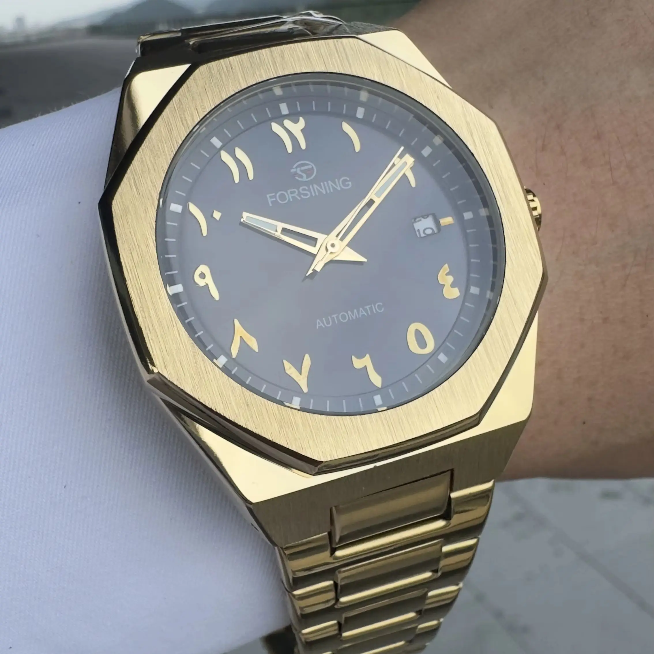 Forsining Fashion Irregular Mechanical Watch for Men Calendar Luxury Brand Gold Automatic Mens Watches Stainless Steel Strap New
Forsining Fashion Irregular Mechanical Watch for Men Calendar Luxury Brand Gold Automatic Mens Watches Stainless Steel Strap New