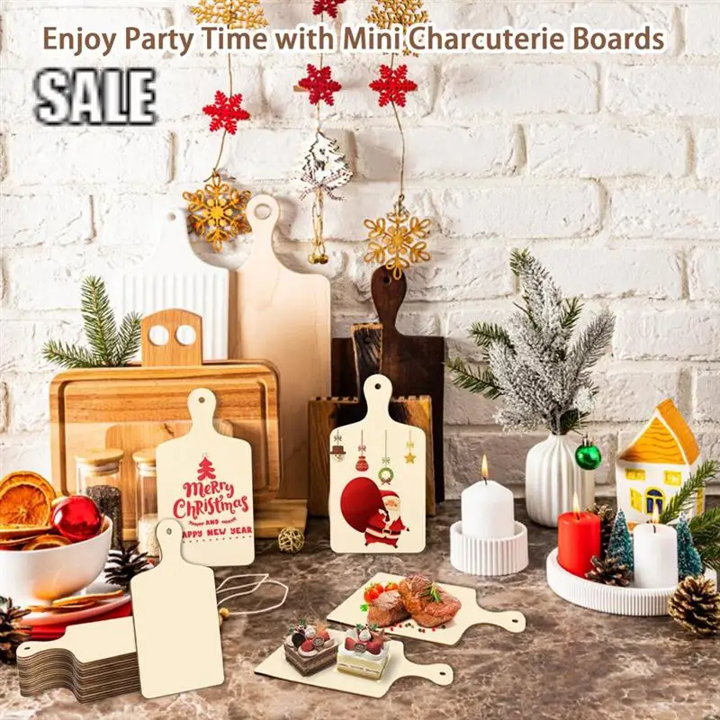 30 Pcs Mini Wooden Cutting Board For Crafts Small Charcuterie Boards Bulk With Handles For DIY Kitchen Cooking Decor-A68E
30 Pcs Mini Wooden Cutting Board For Crafts Small Charcuterie Boards Bulk With Handles For DIY Kitchen Cooking Decor-A68E