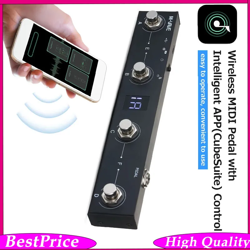 M-VAVE Chocolate MIDI Controller BT Rechargeable 4 Buttons MIDI Controller Pedal APP Control with Wireless Transmission System
M-VAVE Chocolate MIDI Controller BT Rechargeable 4 Buttons MIDI Controller Pedal APP Control with Wireless Transmission System