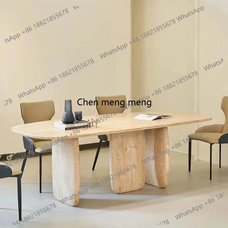 H Wabi Sansan natural travertine round dining table retro dining table household small apartment marble
H Wabi Sansan natural travertine round dining table retro dining table household small apartment marble