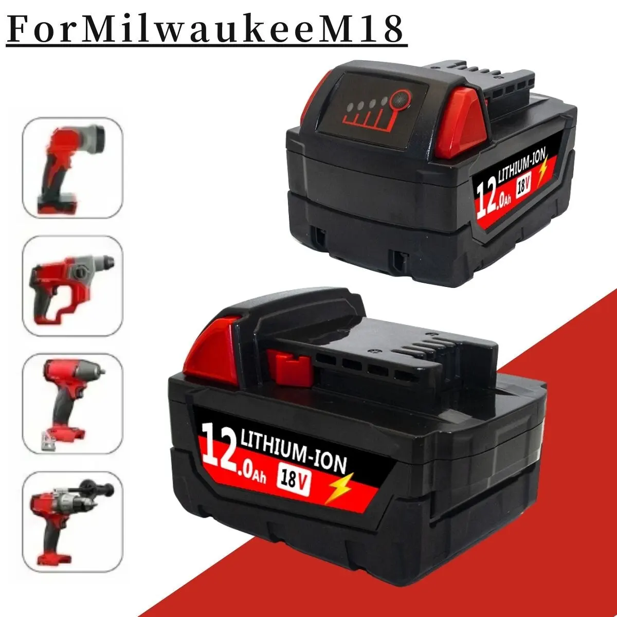 Оригинальный запасной литий-ионный аккумулятор 12,0 Ач 18 в для Milwaukee M18, аккумуляторы для электроинструментов 48-11-1815 48-11-1850 48-11-1860 Z50
Оригинальный запасной литий-ионный аккумулятор 12,0 Ач 18 в для Milwaukee M18, аккумуляторы для электроинструментов 48-11-1815 48-11-1850 48-11-1860 Z50
