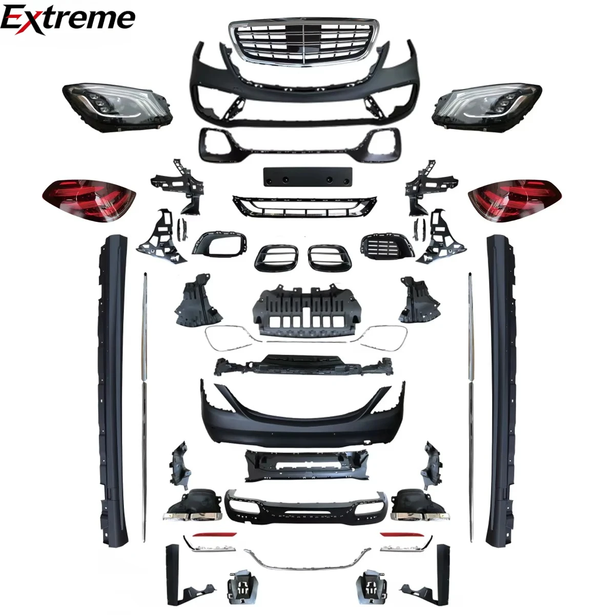 Complete Set Bumpers Body Kit for Mercedes Benz S Class W222 2014-2020 Upgrade to S63 AMG.
Complete Set Bumpers Body Kit for Mercedes Benz S Class W222 2014-2020 Upgrade to S63 AMG.