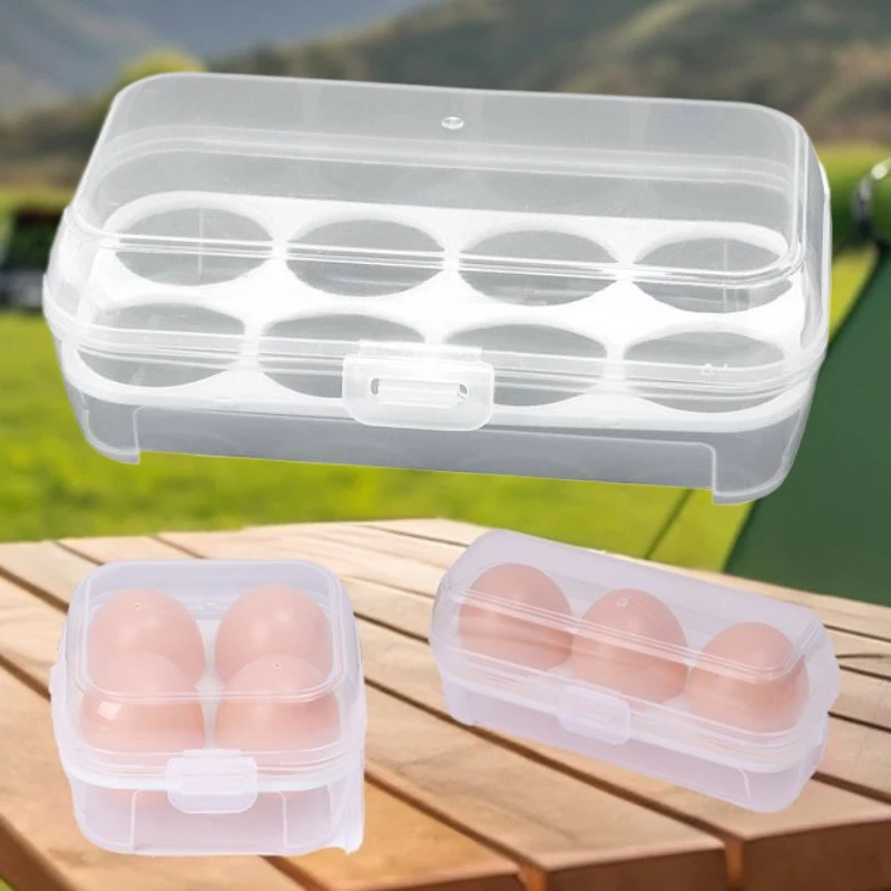 3/4/8 Grids Portable Eggs Box Case Shockproof Egg Holder With Egg Tray Transparent Kitchen Organizer For Outdoor Camping Picnic
3/4/8 Grids Portable Eggs Box Case Shockproof Egg Holder With Egg Tray Transparent Kitchen Organizer For Outdoor Camping Picnic
