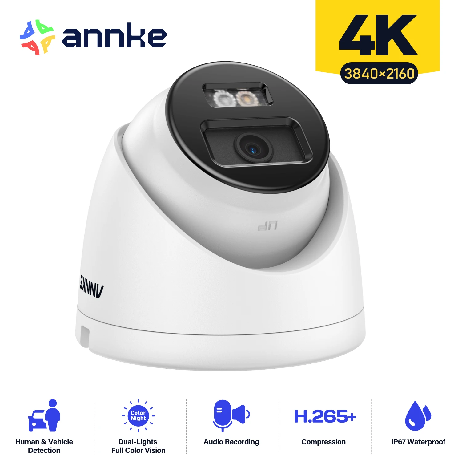 ANNKE 12MP Smart Dual Light PoE Security Outdoor Camera Color IR Night Vision Built-in Microphone IP67 Smart Home H.265+
ANNKE 12MP Smart Dual Light PoE Security Outdoor Camera Color IR Night Vision Built-in Microphone IP67 Smart Home H.265+