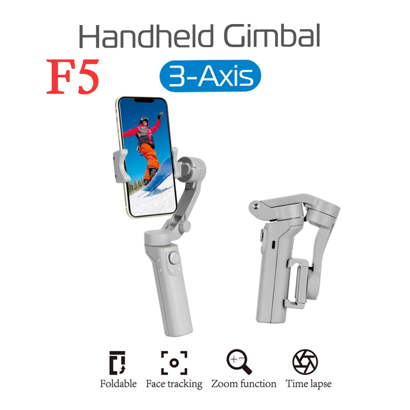 F5 Foldable Smartphone Gimbal 3-Axis Handheld Stabilizer for iPhone Samsung OPPO xiaomi realme Huawie vivo OnePlus for YouTube
F5 Foldable Smartphone Gimbal 3-Axis Handheld Stabilizer for iPhone Samsung OPPO xiaomi realme Huawie vivo OnePlus for YouTube