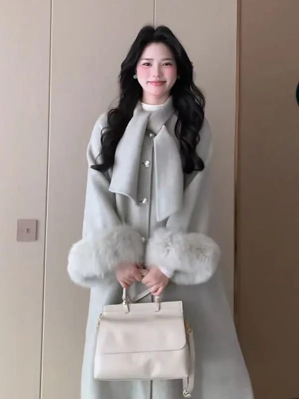 Korean Sle Gentle Long Loose Woolen Coat Soft Comfortable Korean Version Commute Sle Button ket Detail Full Length Coat
Korean Sle Gentle Long Loose Woolen Coat Soft Comfortable Korean Version Commute Sle Button ket Detail Full Length Coat