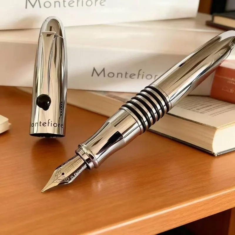 Montefiore Silver Pocket Fountain Pens High-end Matte Metal F/M/Bent Curved 0.5/0.7mm Nib School Ink Pens Writing Smooth PENS
Montefiore Silver Pocket Fountain Pens High-end Matte Metal F/M/Bent Curved 0.5/0.7mm Nib School Ink Pens Writing Smooth PENS